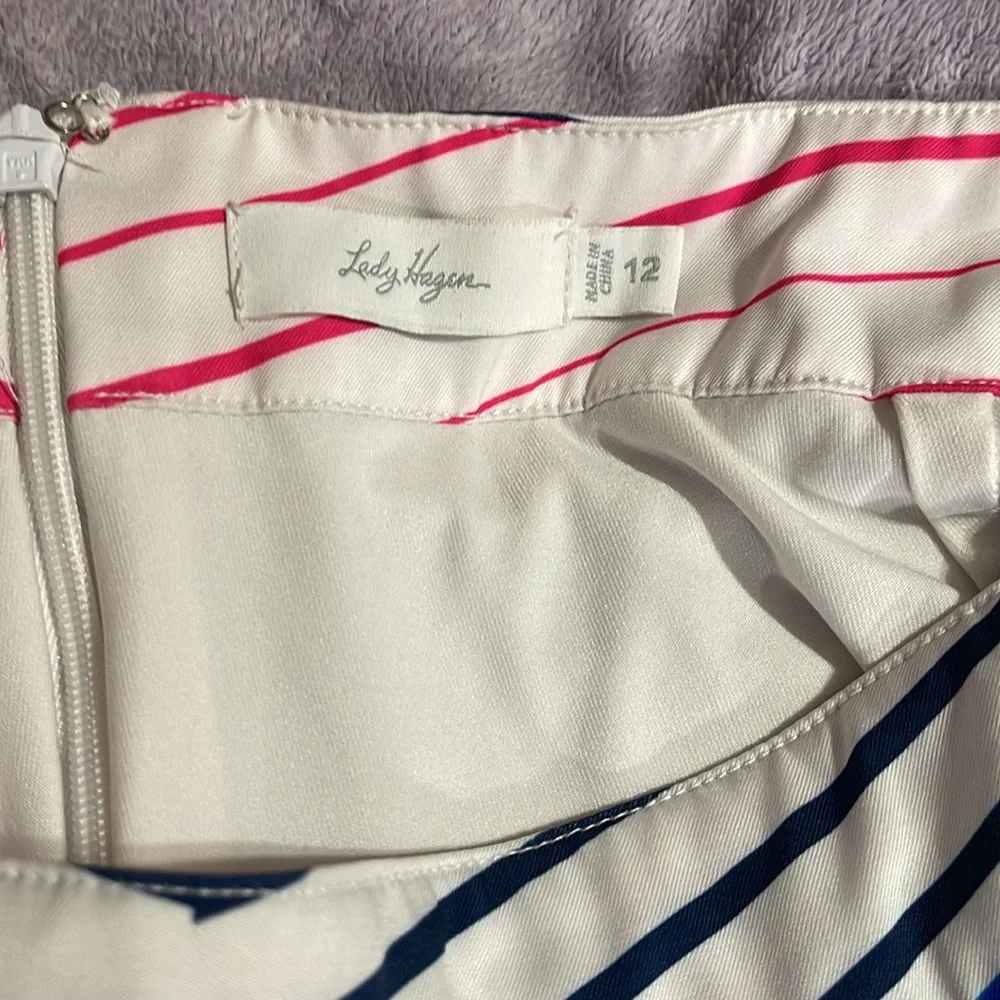 Lady Hagen golf skort royal blue white pink and navy blue!  Size 12. - Picture 3 of 3